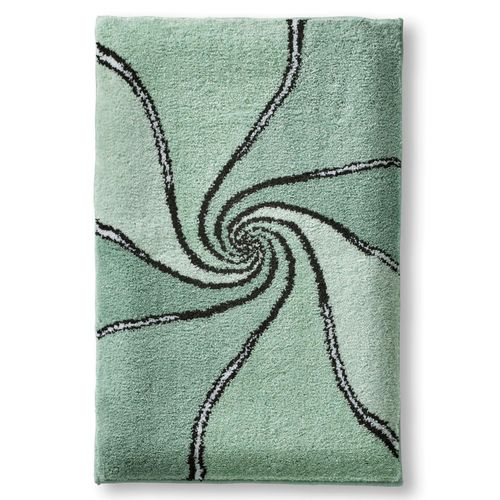 Badematte GRUND Gr. 4, grün, WC-Vorleger rechteckigmit Ausschnitt(50cm x 50cm),, Badematten