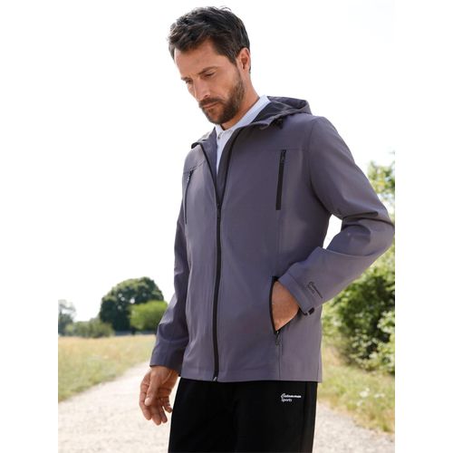 Softshelljacke CATAMARAN, Herren, Gr. 50, grau (steingrau), 94% Polyester, 6% Elasthan, unifarben, Jacken