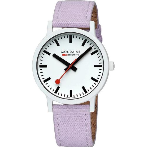 Mondaine Uni Uhr Armbanduhr 41 mm MS1.41110.LQ1 Essence Textil