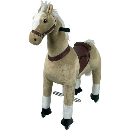 TPFLiving Reittier Pferd Layla beige Größe M - Reitpferd ab 4 Jahren - Reittiere - Spieltier - Schaukeltier - Reittier ab 4 Jahren