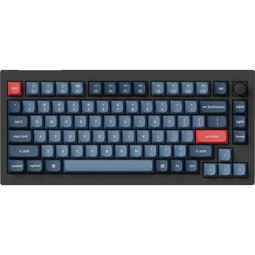 Keychron V1 Max QMK/VIA Knob Version Bananenschalter Kabellose mechanische Tastatur (schwarz)