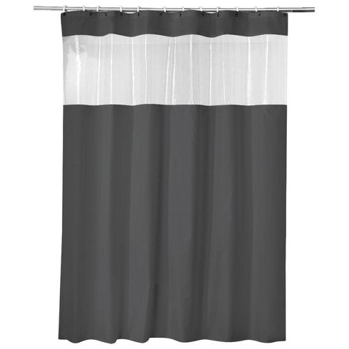 Duschvorhang ADOB, schwarz, B:180cm H:200cm, Polyethylen-Vinylacetat (PEVA), Duschvorhänge, Höhe 200 cm