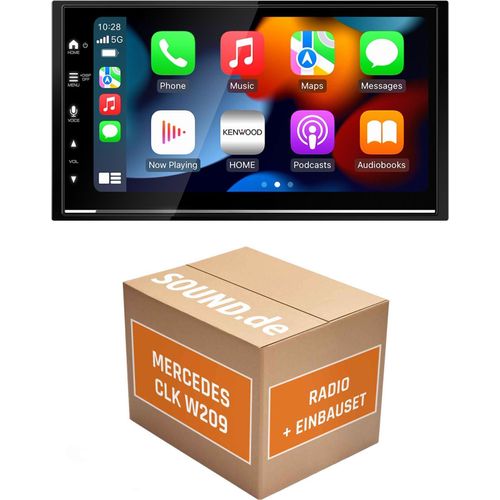 Autoradio Einbaupaket Kenwood DMX7722DABS passend für Mercedes CLK W209 mit Lenkradfernbedienung | (Wireless) Apple CarPlay (Wireless) Android Auto