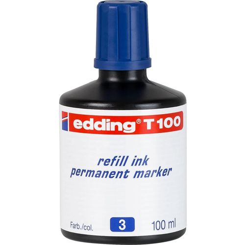 Nachfülltinte edding T 100 für edding Permanentmarker 100ml blau Packung mit 10 Stück