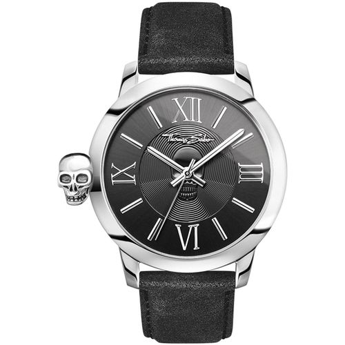 THOMAS SABO Herren Uhr Armbanduhr REBEL WITH KARMA WA0296-218-203-46 MM Leder
