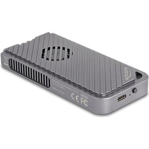 DELOCK USB 40 Gbps Gehäuse 1xM.2 NVMe SSD LED&Lüfter