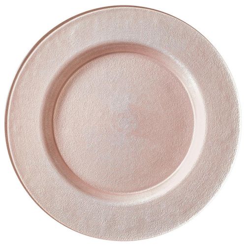 Novel Platzteller Set 4-tlg. , Hellrosa , Glas , Uni , rund , 2 cm , Lfgb , Essen & Trinken, Geschirr, Teller, Platzteller