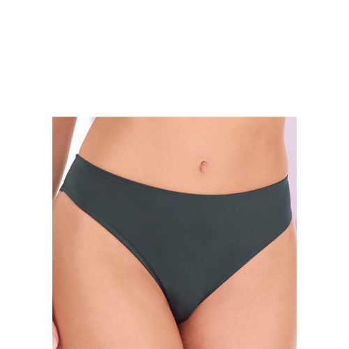 Slip S.OLIVER, Damen, Gr. 44/46, grün (tannengrün), Spitze, Microtouch, Obermaterial: 79% Polyamid, 21% Elasthan, Unterhosen, aus graphischer Spitze mit modischem Netzeinsatz