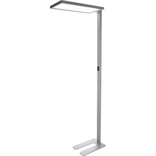 LED Büro Stehleuchte Motion 6500lm Präsenz- & Tageslichtsensor Silberfarben