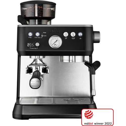 Solis Siebträger Kaffeemaschine 54 mm Siebhalter Milchaufschäumer Bohnenmahlwerk