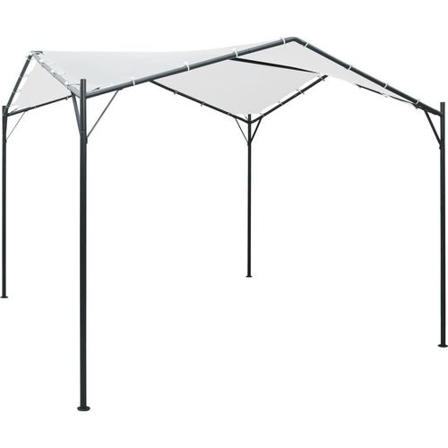 Pavillon 3x3x2,6 m Weiß 180 g/m²
