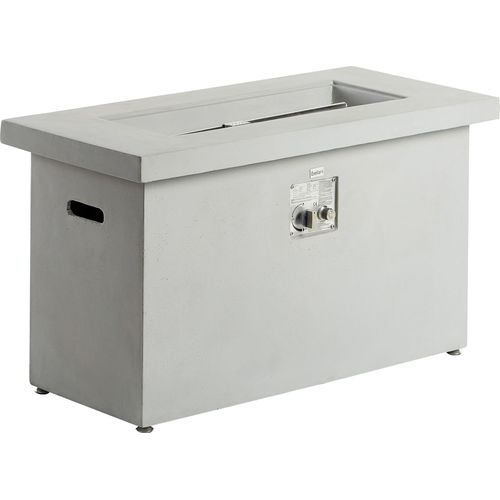 BELIANI Feuerstelle Hellgrau mit Gas 108 x 51 x 62 cm Rechteckig aus GRC Glasfaserverstärkter Beton Garten Terrasse Outdoor