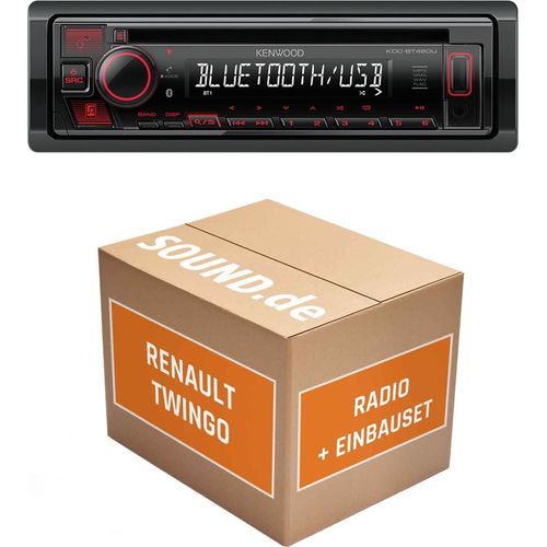 Autoradio Einbaupaket Kenwood KDC-BT460U passend für Renault Twingo III | Bluetooth USB