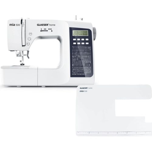 Digitale Nähmaschine GLAESER® home mia 500 inkl. Anschiebetisch
