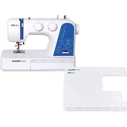 Nähmaschine easy GLAESER® home mia 300 inkl. Anschiebetisch