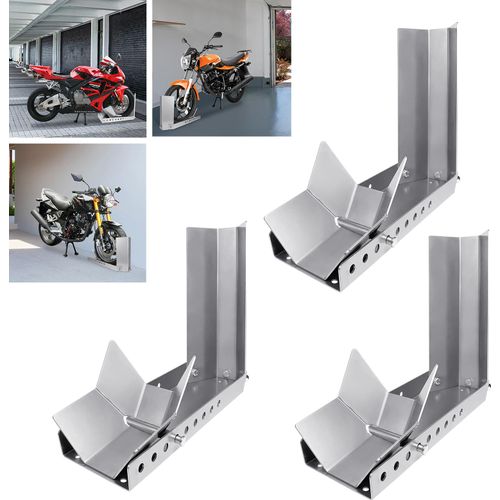 UISEBRT Verladehilfe Schiene Motorradwippe Motorradständer Vorderradklemme Transportständer Radwippe Motorrad Standschiene (3 Stück)