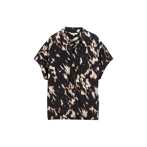 TOM TAILOR Damen Bluse mit Muster, braun, Animalprint, Gr. 34