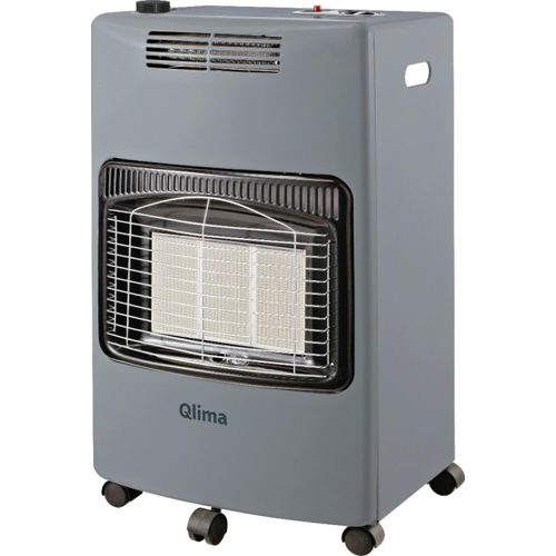 Qlima GH 959 RF 2-in-1 Gasheizung - 50-195m³ - Kippschutz - Piezozündung - 3 Temperaturstufen - Grau - Gasheizer | Gasheizgerät | Heizgeräte