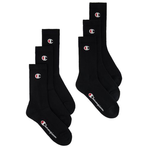 Tennissocken CHAMPION, Herren, Gr. 39-42, schwarz (6x schwarz), Obermaterial: 70% Baumwolle, 28% Polyester, 2% Elasthan, Socken