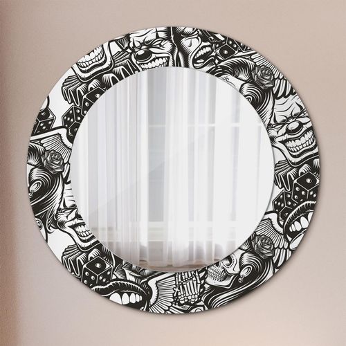 Spiegel - Mirror zum Wandspiegel Schlafzimmer – Schminkspiegel- Abstrakt flüssig- Ø60cm