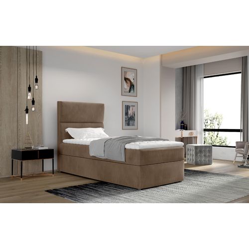 Arco Polsterbett 90x200 cm; Dunkelbraun (Samt)