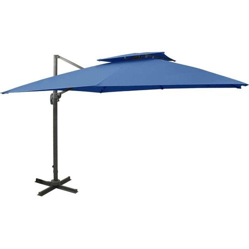 Ampelschirm mit Lüftung 300x300 cm Azurblau , Markisen Design 2024