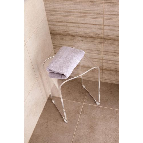 SAT Badhocker Duschhocker aus Acryl rutschfester, Transparent