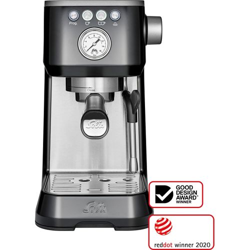 Solis Siebträger Kaffeemaschine 54 mm Siebhalter Milchaufschäumer Bohnen, Pads