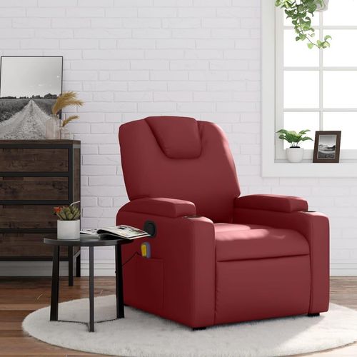 Massagesessel Weinrot Kunstleder 372400