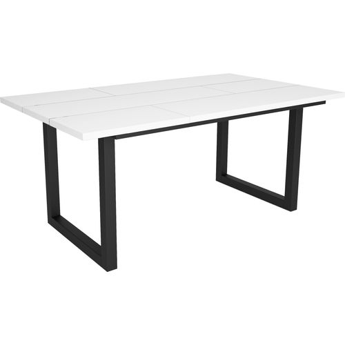 Esstische, 8 gäste, 167x90x75cm, Robust und stabil, Weiß, Industrielles Stil
