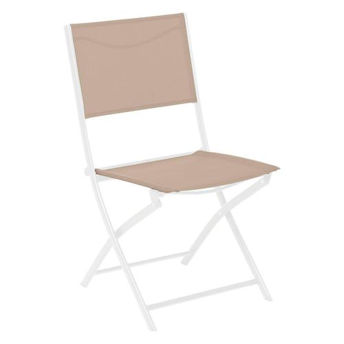 Set mit 4 klappbaren Gartenstühlen Modula Leinen & Weiß - Hespéride