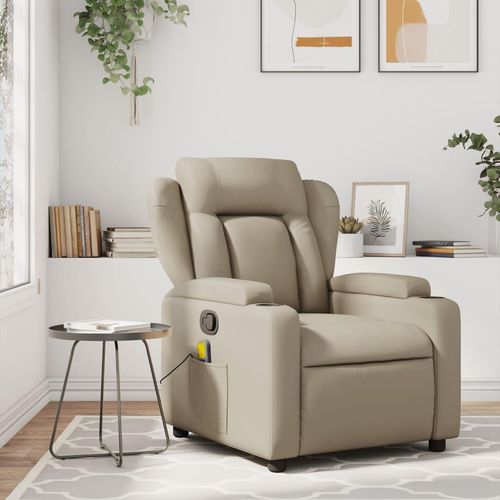 Massagesessel Cappuccino-Braun Kunstleder 372440