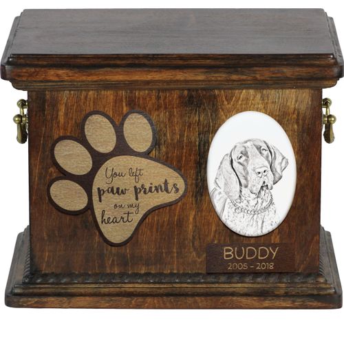 Italienischer Vorstehhund - Hund Ascheurne, personalisierte Ascheurne mit Foto, Hund Ascheurne von der Marke Art-Dog