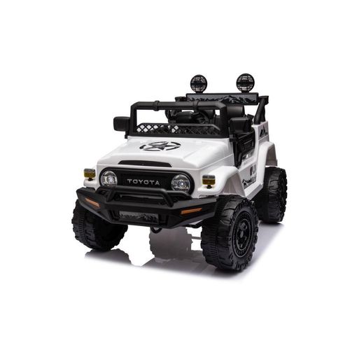 Elektro-Kinderauto Kinder Elektroauto Toyota FJ Weiß 4x4 LED+Musik Modul+FB