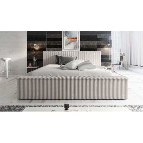 Polsterbett RIO 120 x 200 mit Matratze und Bettkasten. Farbe: Grau Image