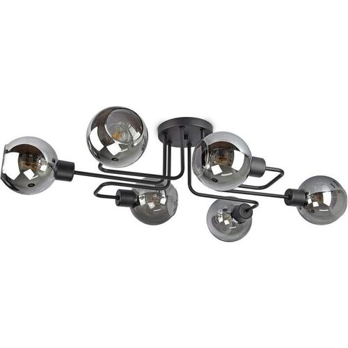 Deckenlampe Pendellampe Kugel Schwarz Grau Weiß (N100-EK6)