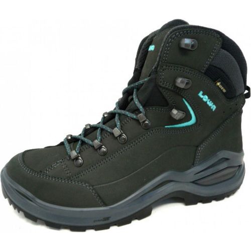 Lowa Damen Renegade Evo GTX Mid WIDE Wanderstiefel ASPHALT/TUERKIS 42.5