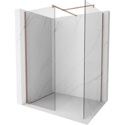 Mexen Kioto Duschwand Walk-in 170 x 115 cm, transparent, rosa Gold - 800-170-202-60-00-115