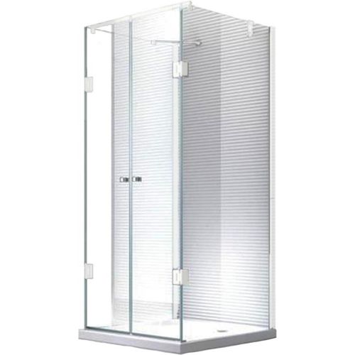 Glaszentrum Hagen - 75x120x75x195cm - Ares U-Duschkabine Dusche Duschabtrennung - 8mm - ESG Glas