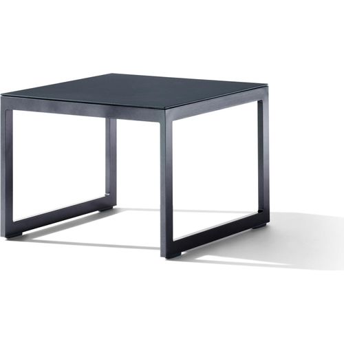 Gartentisch ></noscript>Lounge< in eisengrau, Spraystone Glasplatte - 60x44x60cm (BxHxT)