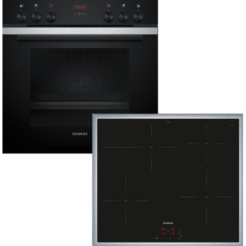 Siemens EQ211IA03Z, Einbau-Herd-Set, EI645CFB6E + HE213ABS4 + HZ631070, Einbau-Herd, Induktionskochfeld, Backblech