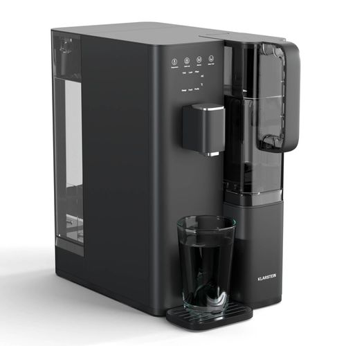 Klarstein VitalPour Osmoseanlage - 5-Stufen Umkehrosmosefiltration, Heißwasser in 3 Sek., 5L Tank & 1,5L Krug, 5 Temperaturstufen, Touch-Display, Kindersicherung, Einfacher Einbau
