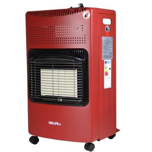 Gasheizung Heizgerät Heizer 4200W Heizstrahler inkl. Gasdruckregler Gasschlauch Rot - R01