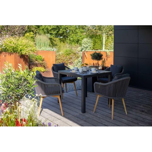 Gartenmöbelset Diningsessel Solana mit Tisch Tarifa 90 x 90 cm