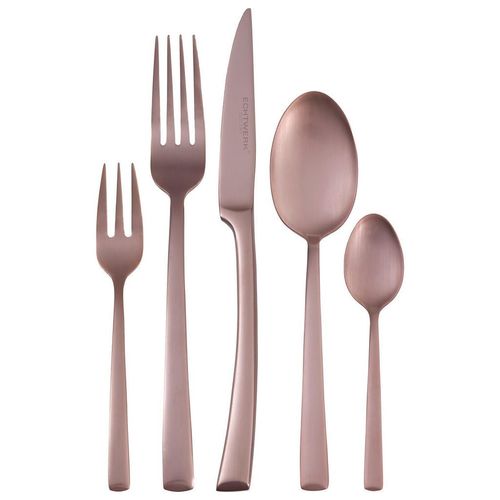 Echtwerk Besteckset , Bronze , Metall , 30-teilig , rostfrei, lebensmittelecht , Essen & Trinken, Besteck, Besteck-Sets