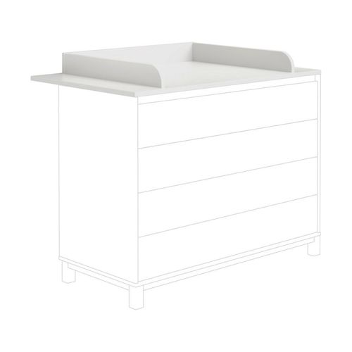 Paidi Wickelaufsatz Olli Wickelaufsatz , Weiß , Holzwerkstoff , 123.5x12.5x78.8 cm , Blauer Engel, Goldenes M , Babymöbel, Wickelkommoden & Zubehör,