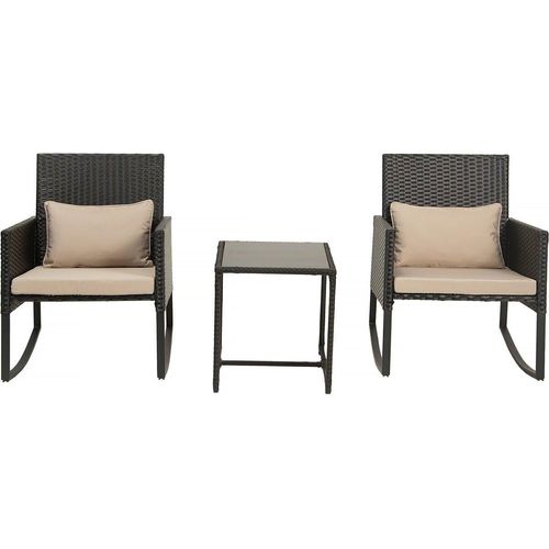 Gartenlounge Schaukelstühle aus Polyrattan 