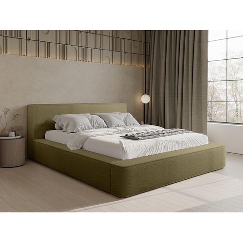 QUARTO Das Doppelbett ELMA 160/200 Euphoria 11 Designerbett mit Bettkasten & Lattenrost (grün)