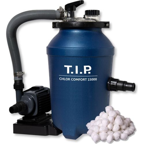 Chlor Comfort 15000, Poolfilteranlage mit integriertem Chlordosierer, geeignet für Pools bis 15 m³, 3.500 l/h