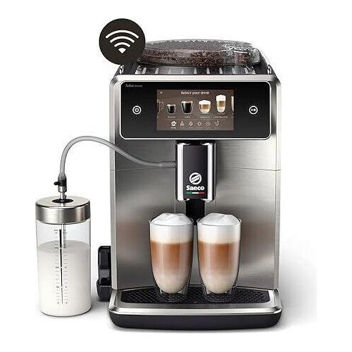 Saeco Xelsis Deluxe SM8785 Kaffeevollautomat, Espressomaschine, 1,7 l, Kaffeebohnen, Gemahlener Kaffee, Eingebautes Mahlwerk, Schwarz, Metallisch